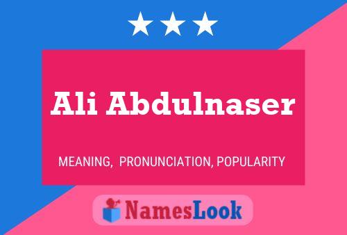 Póster del nombre Ali Abdulnaser