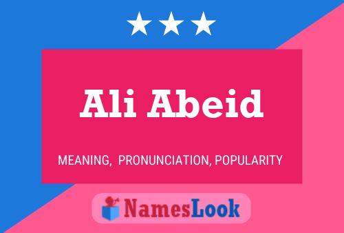 Póster del nombre Ali Abeid