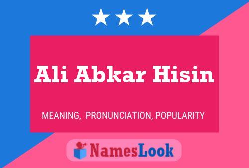 Póster del nombre Ali Abkar Hisin