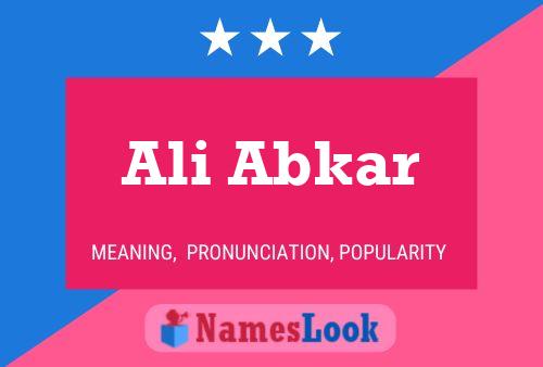 Póster del nombre Ali Abkar