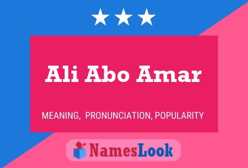 Póster del nombre Ali Abo Amar