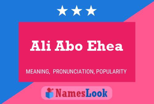 Póster del nombre Ali Abo Ehea