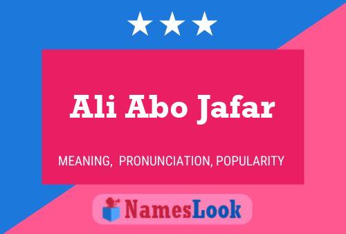 Póster del nombre Ali Abo Jafar