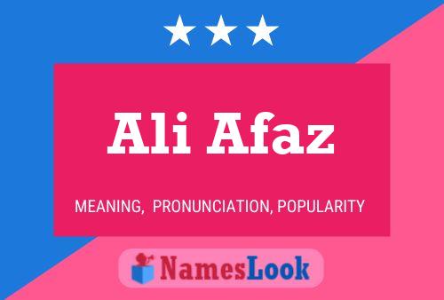 Póster del nombre Ali Afaz