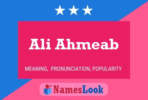 Póster del nombre Ali Ahmeab