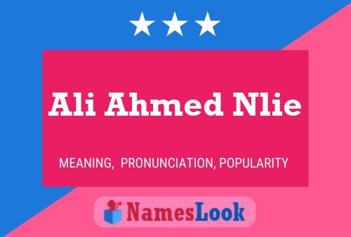 Póster del nombre Ali Ahmed Nlie