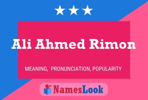 Póster del nombre Ali Ahmed Rimon