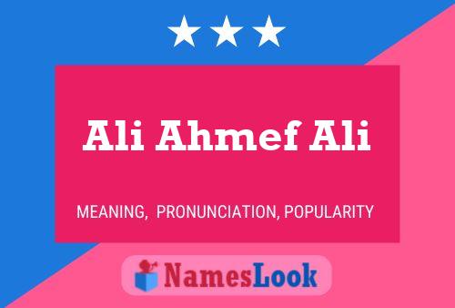 Póster del nombre Ali Ahmef Ali