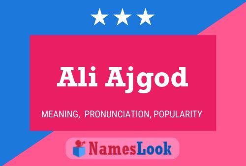 Póster del nombre Ali Ajgod