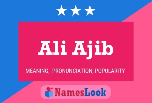 Póster del nombre Ali Ajib