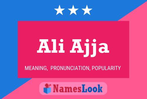 Póster del nombre Ali Ajja