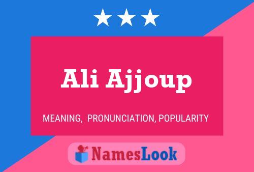 Póster del nombre Ali Ajjoup