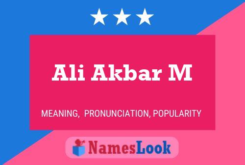 Póster del nombre Ali Akbar M