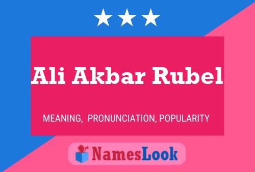 Póster del nombre Ali Akbar Rubel