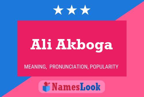 Póster del nombre Ali Akboga