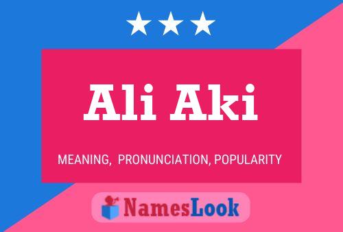 Póster del nombre Ali Aki