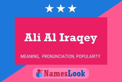 Póster del nombre Ali Al Iraqey