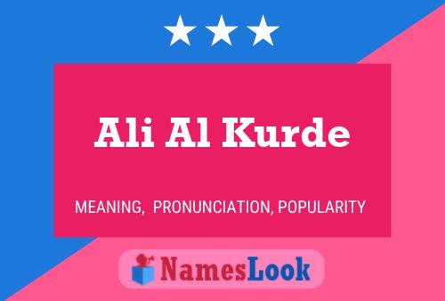 Póster del nombre Ali Al Kurde