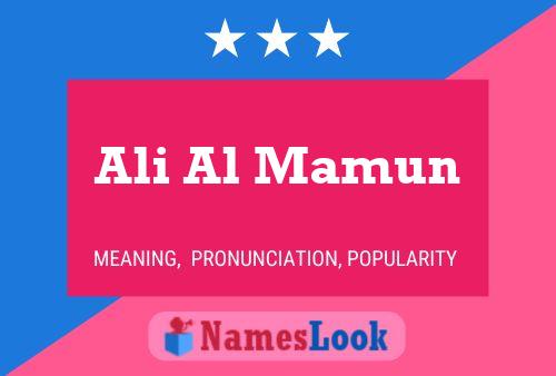 Póster del nombre Ali Al Mamun