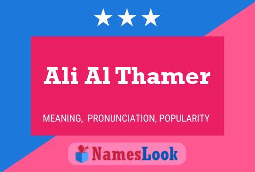 Póster del nombre Ali Al Thamer