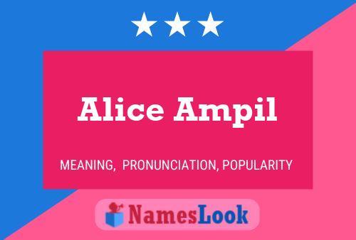 Póster del nombre Alice Ampil