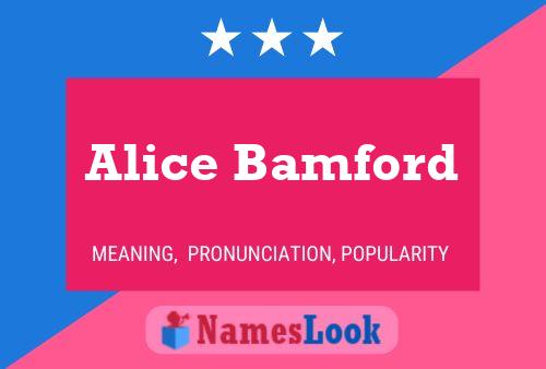 Póster del nombre Alice Bamford