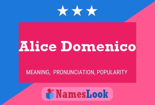 Póster del nombre Alice Domenico