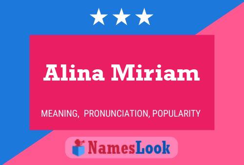 Póster del nombre Alina Miriam