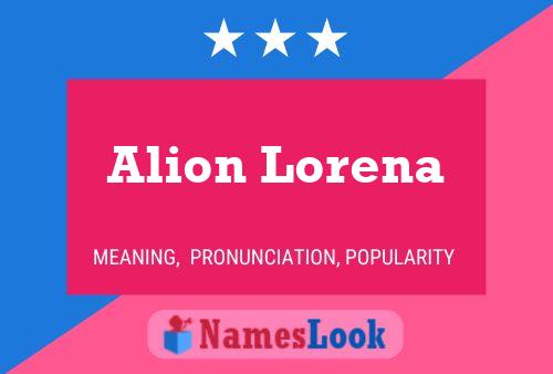 Póster del nombre Alion Lorena