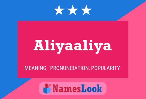 Póster del nombre Aliyaaliya