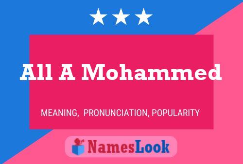 Póster del nombre All A Mohammed