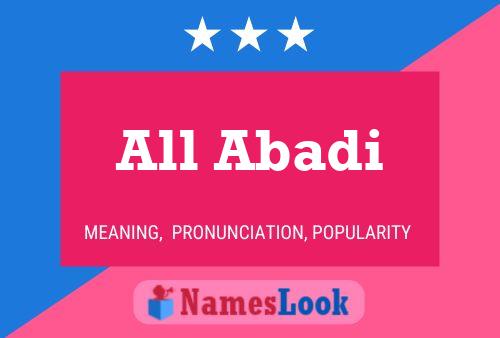 Póster del nombre All Abadi