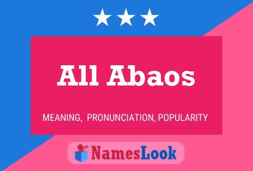 Póster del nombre All Abaos