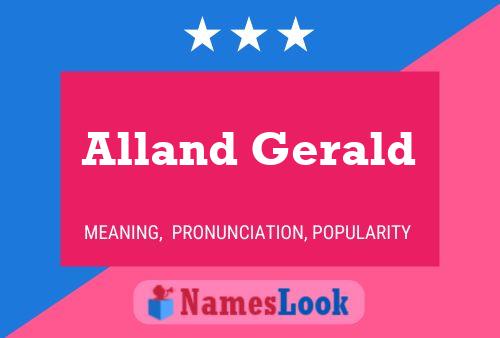 Póster del nombre Alland Gerald