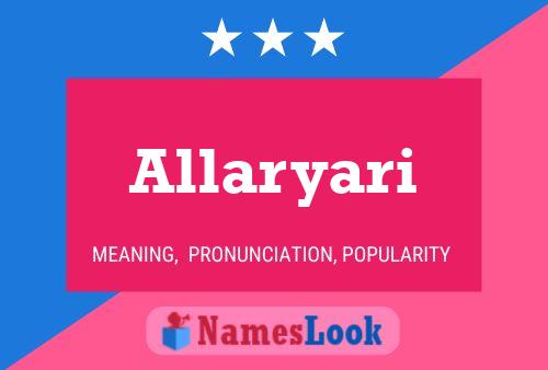 Póster del nombre Allaryari