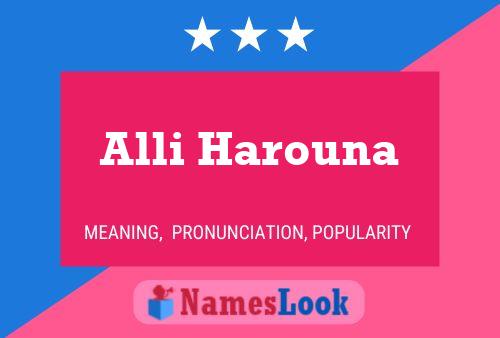 Póster del nombre Alli Harouna