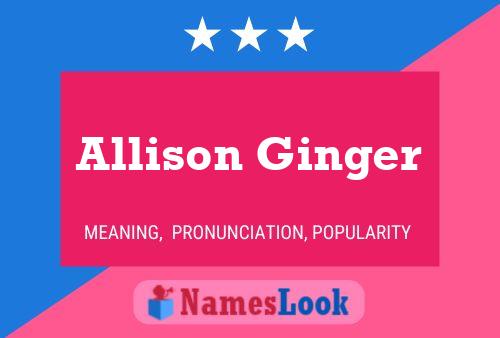 Póster del nombre Allison Ginger