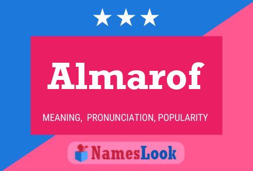 Póster del nombre Almarof