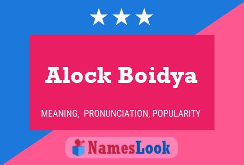 Póster del nombre Alock Boidya