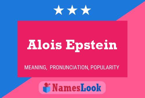 Póster del nombre Alois Epstein