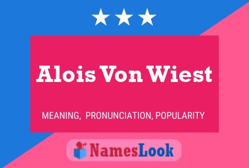 Póster del nombre Alois Von Wiest