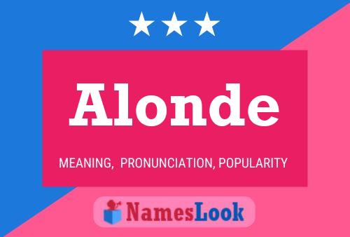 Póster del nombre Alonde