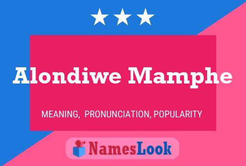 Póster del nombre Alondiwe Mamphe