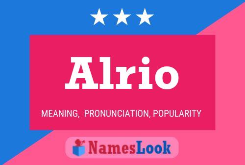 Póster del nombre Alrio