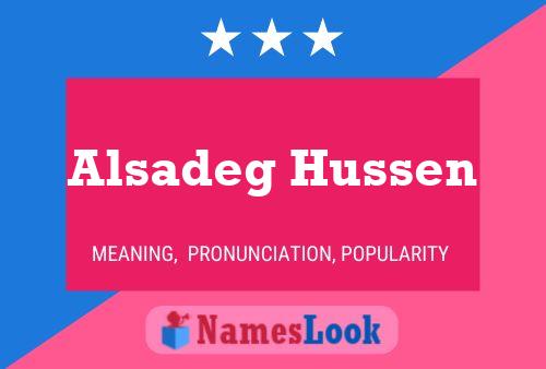 Póster del nombre Alsadeg Hussen