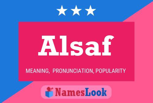 Póster del nombre Alsaf