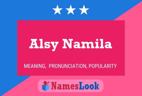 Póster del nombre Alsy Namila