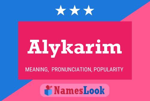 Póster del nombre Alykarim