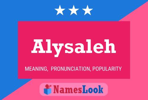 Póster del nombre Alysaleh