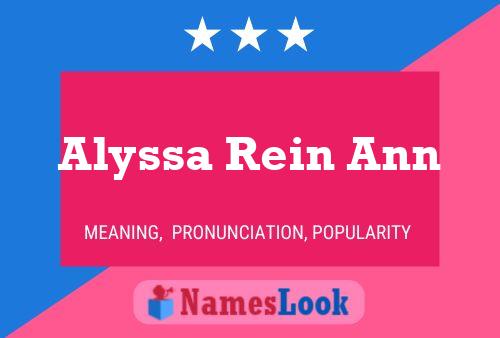 Póster del nombre Alyssa Rein Ann